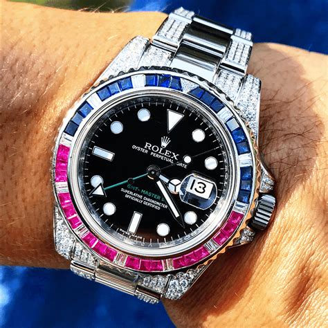 rolex submariner on wrist pepsi|Rolex Pepsi price chart.